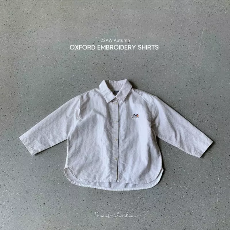 The Lalala - Korean Children Fashion - #designkidswear - Oxford Embrodiery Shirt