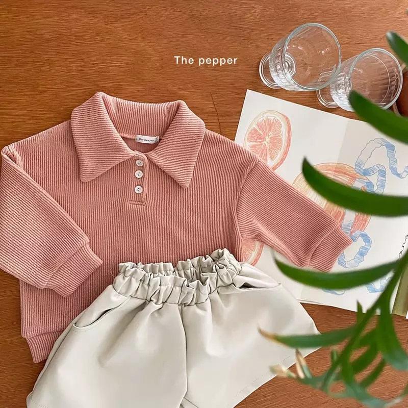 The Pepper - Korean Children Fashion - #childofig - Rib Knit Collar Tee - 7