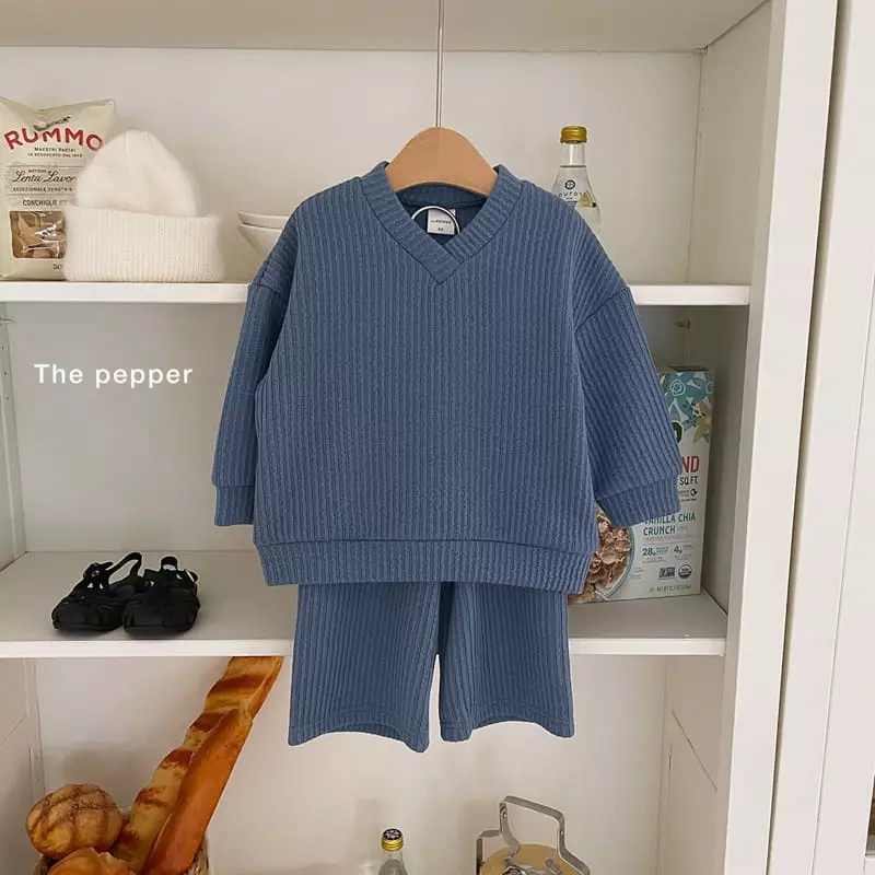 The Pepper - Korean Children Fashion - #childofig - Knit Rib Top Bottom Set - 6
