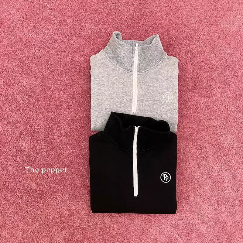 The Pepper - Korean Children Fashion - #prettylittlegirls - Half Zip-up Sweatshirt - 4