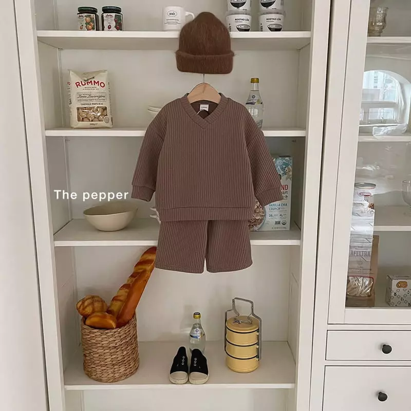 The Pepper - Korean Children Fashion - #childrensboutique - Knit Rib Top Bottom Set - 7