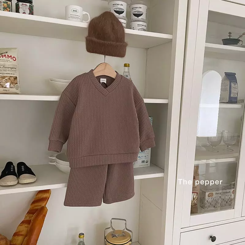 The Pepper - Korean Children Fashion - #designkidswear - Knit Rib Top Bottom Set - 8