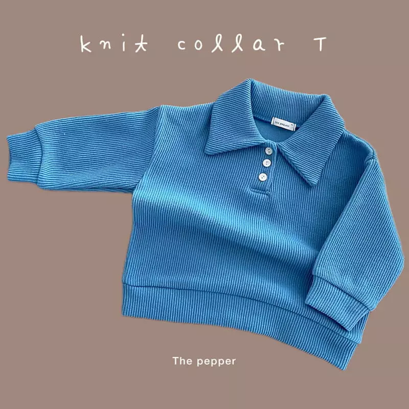 The Pepper - Korean Children Fashion - #discoveringself - Rib Knit Collar Tee - 10