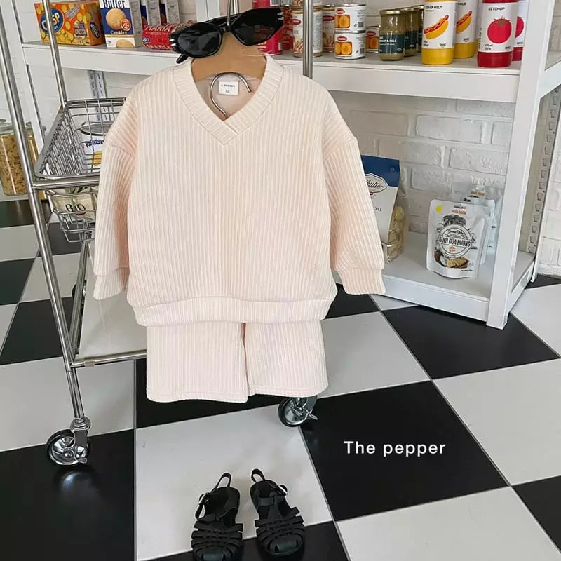 The Pepper - Korean Children Fashion - #discoveringself - Knit Rib Top Bottom Set - 9