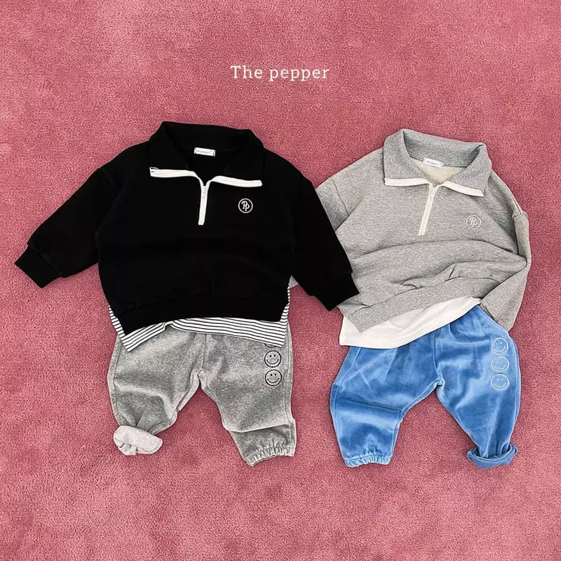The Pepper - Korean Children Fashion - #discoveringself - Half Zip-up Sweatshirt - 8