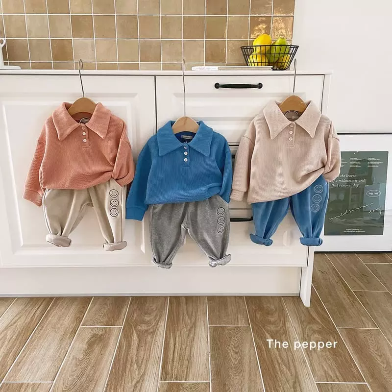 The Pepper - Korean Children Fashion - #fashionkids - Rib Knit Collar Tee - 11