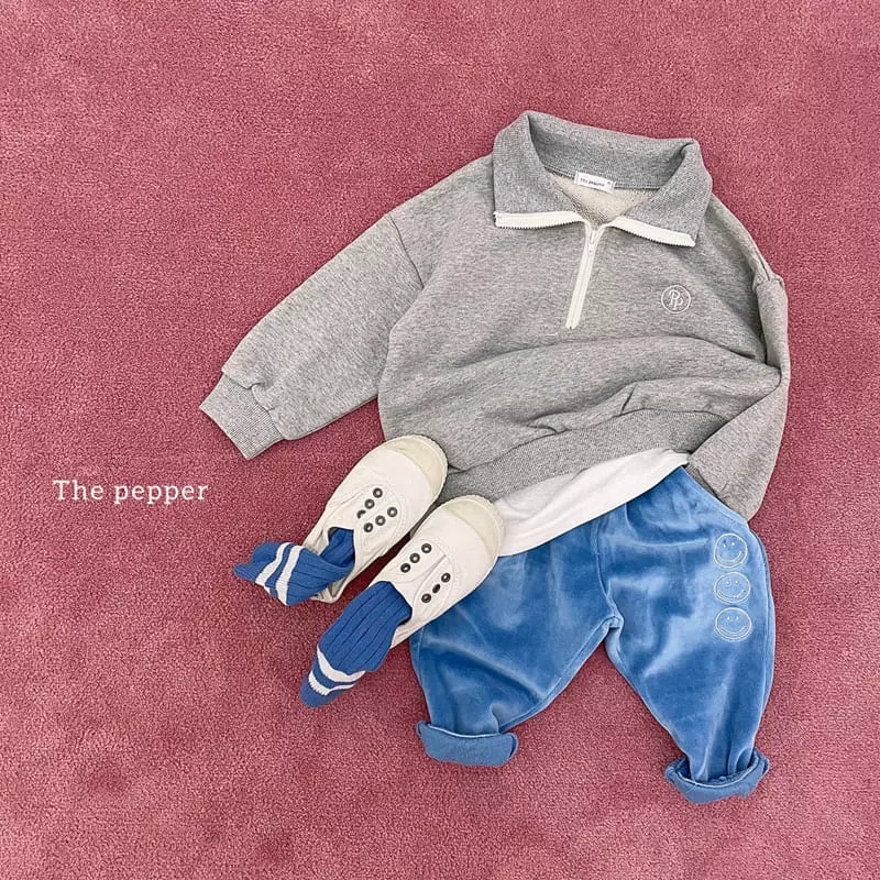 The Pepper - Korean Children Fashion - #fashionkids - Half Zip-up Sweatshirt - 9