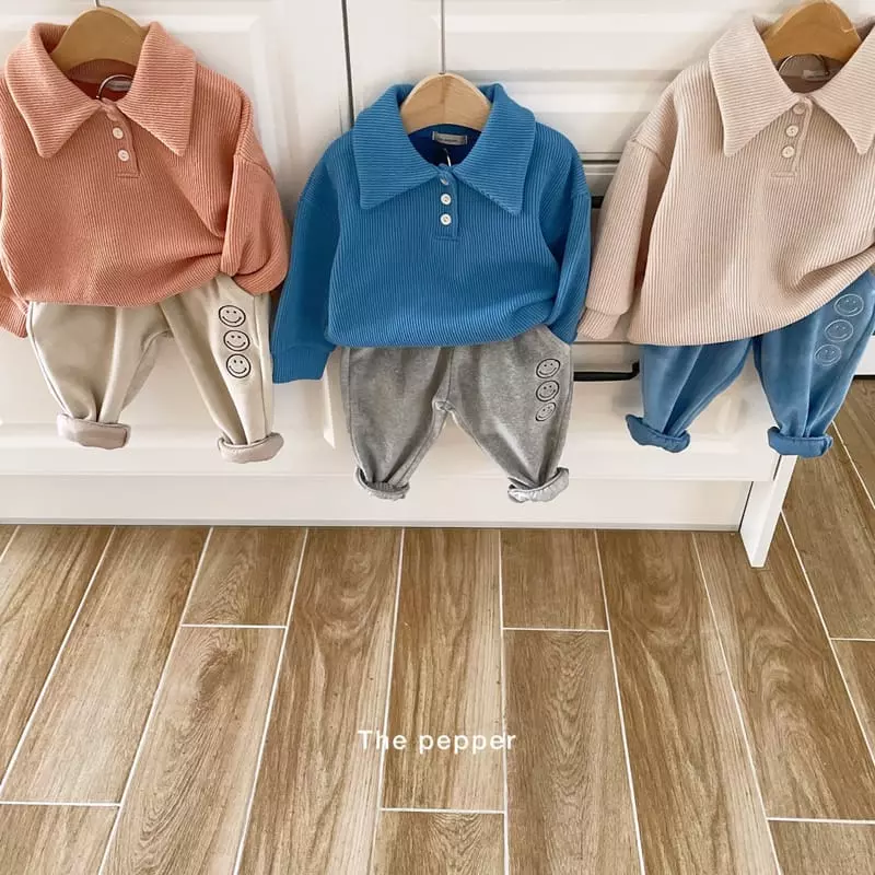 The Pepper - Korean Children Fashion - #kidsshorts - Rib Knit Collar Tee - 12