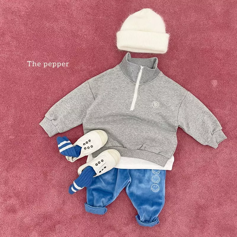 The Pepper - Korean Children Fashion - #kidsshorts - Half Zip-up Sweatshirt - 10