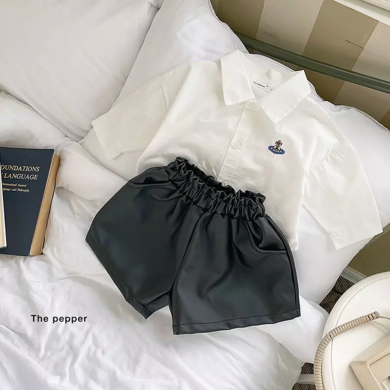 The Pepper - Korean Children Fashion - #kidzfashiontrend - Leather Skirt Pants - 6