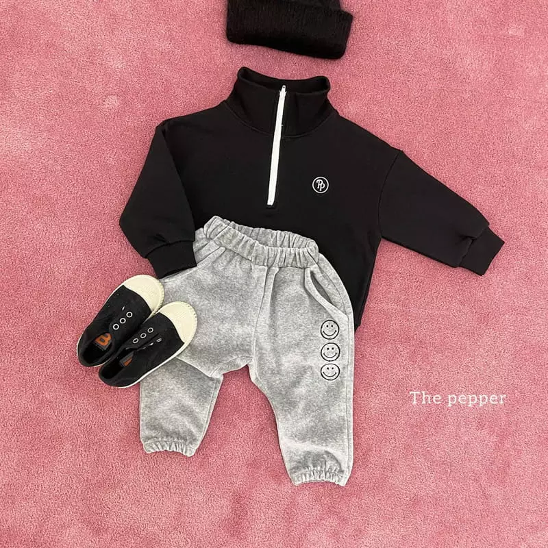 The Pepper - Korean Children Fashion - #kidzfashiontrend - Half Zip-up Sweatshirt - 12