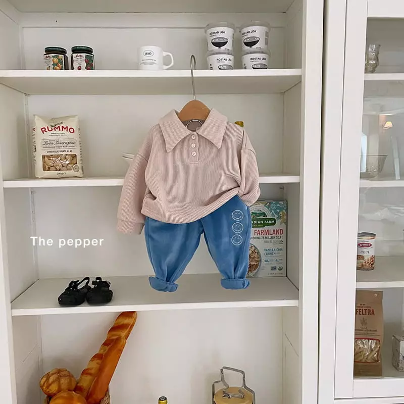 The Pepper - Korean Children Fashion - #magicofchildhood - Rib Knit Collar Tee - 3