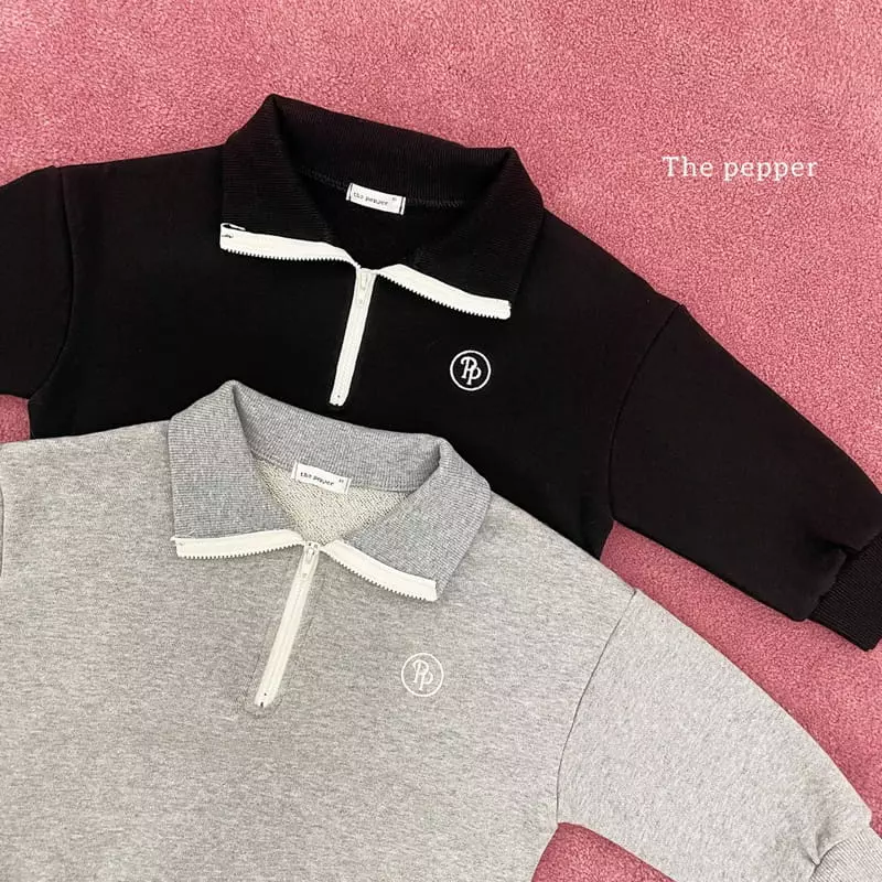 The Pepper - Korean Children Fashion - #magicofchildhood - Half Zip-up Sweatshirt