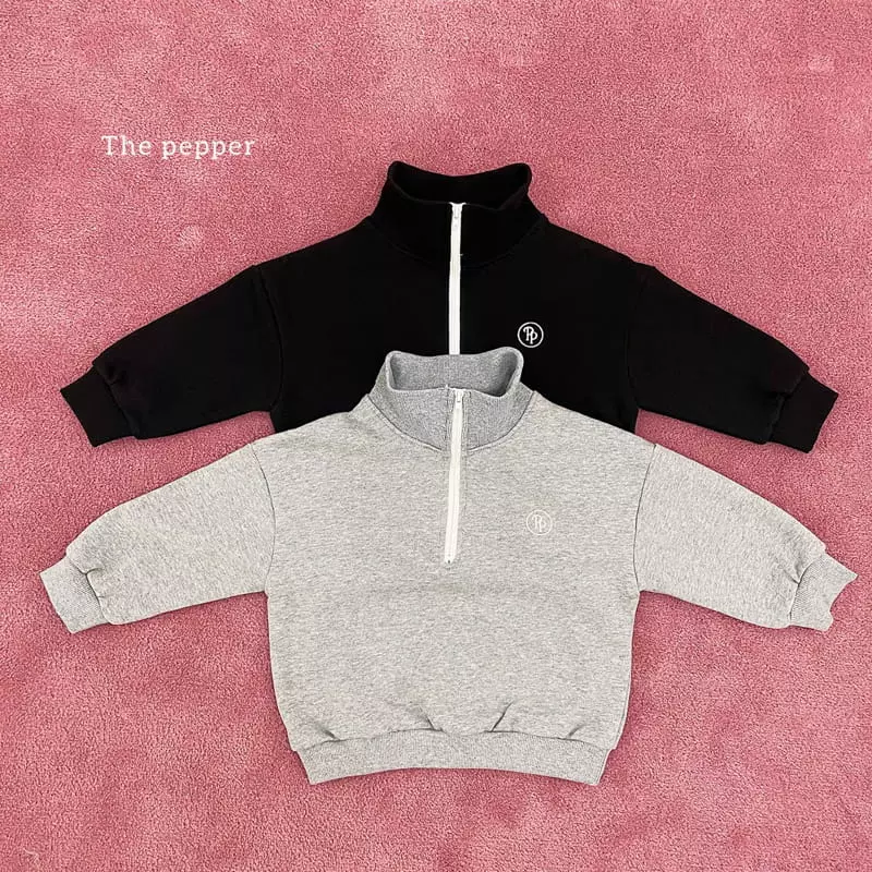 The Pepper - Korean Children Fashion - #minifashionista - Half Zip-up Sweatshirt - 2