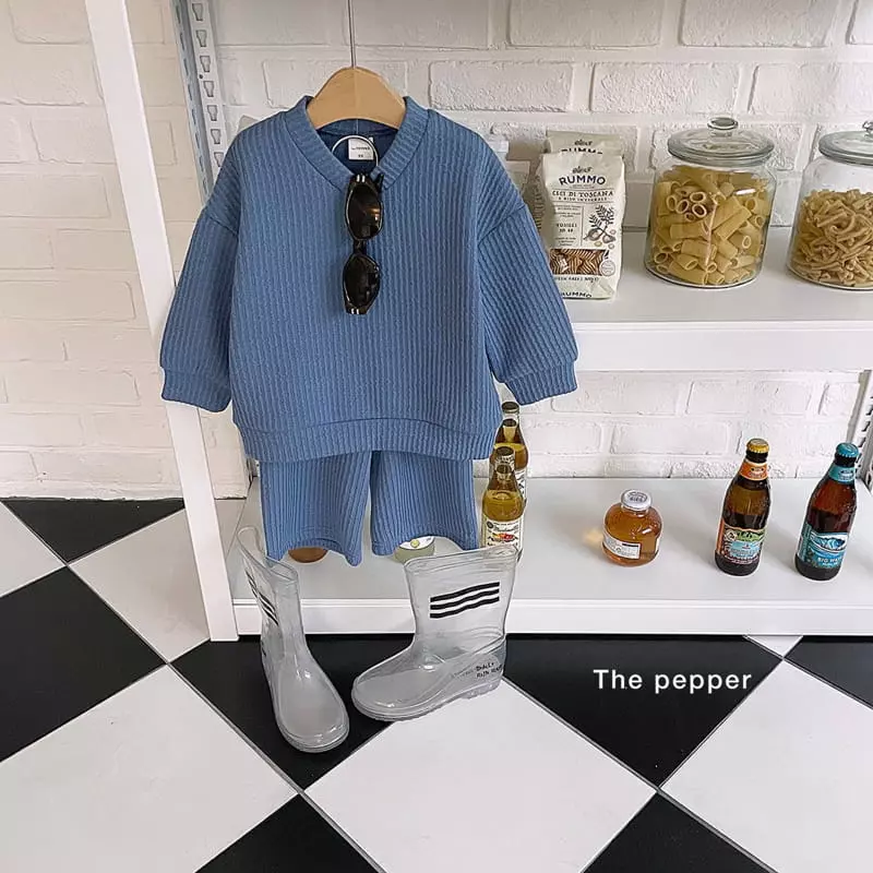 The Pepper - Korean Children Fashion - #minifashionista - Knit Rib Top Bottom Set - 4
