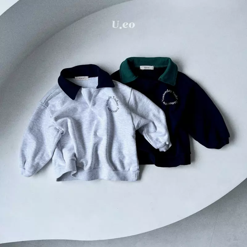 U Eo - Korean Children Fashion - #kidzfashiontrend - Collar Sweatshirt - 4