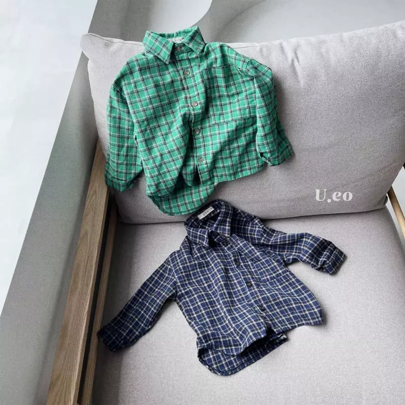 U Eo - Korean Children Fashion - #Kfashion4kids - Check SHIrt - 3