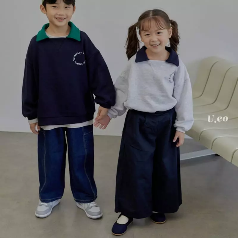 U Eo - Korean Children Fashion - #childofig - Collar Sweatshirt - 12
