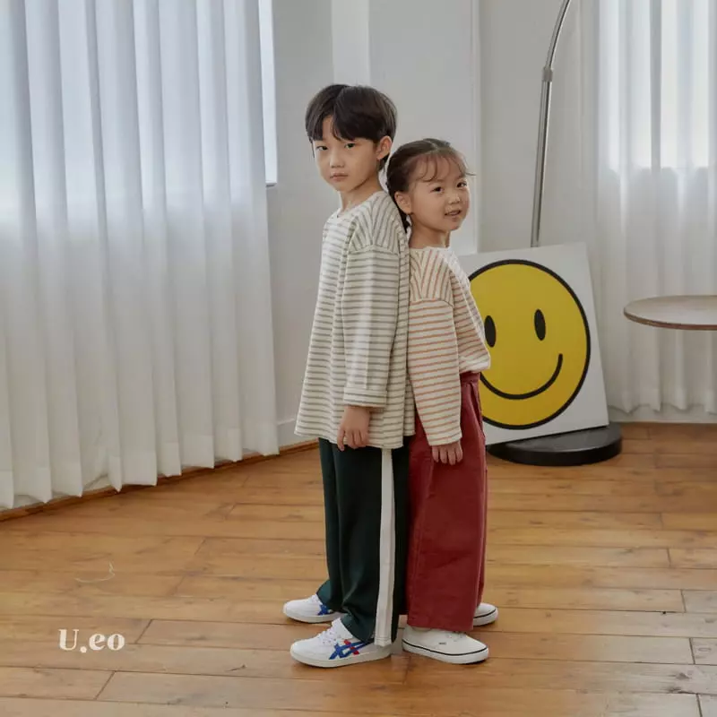 U Eo - Korean Children Fashion - #childrensboutique - Line Track Pants - 3
