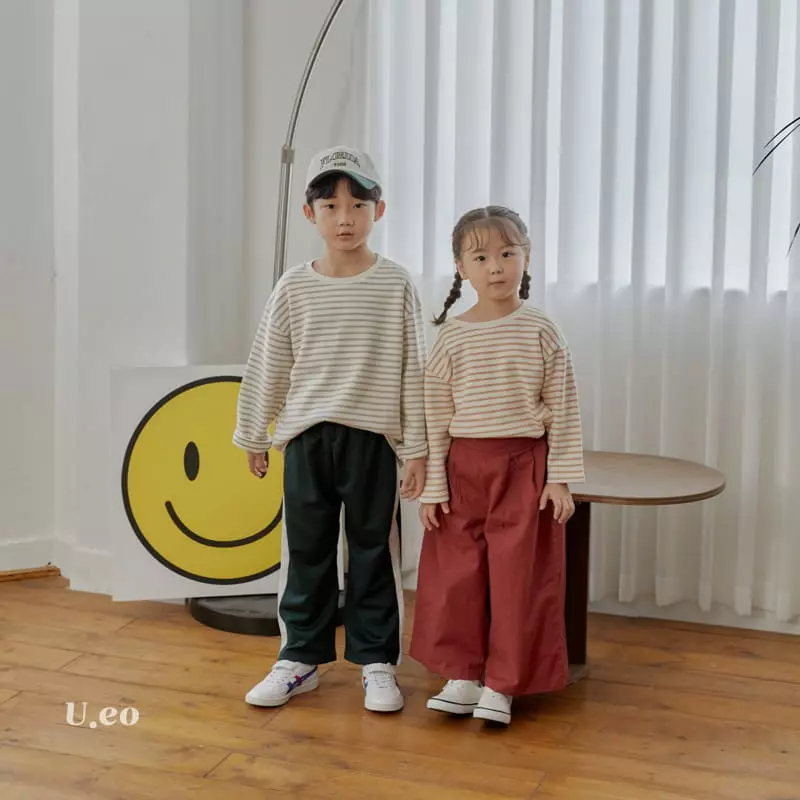 U Eo - Korean Children Fashion - #childrensboutique - Line Track Pants - 4