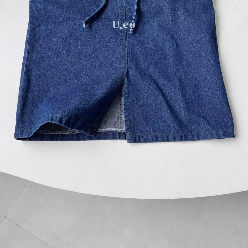 U Eo - Korean Children Fashion - #designkidswear - Denim Dungarees One-piece