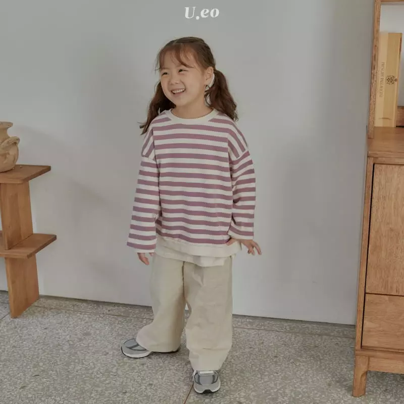 U Eo - Korean Children Fashion - #fashionkids - Agata Stripes Sweatshirt - 12
