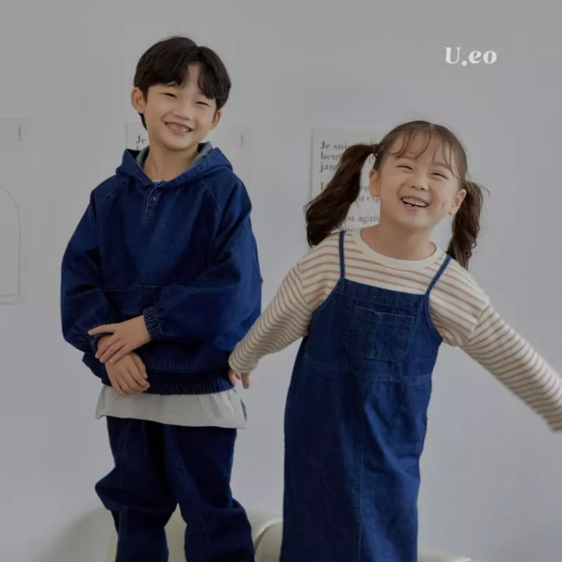 U Eo - Korean Children Fashion - #kidsshorts - Rock Stripes Tee - 8