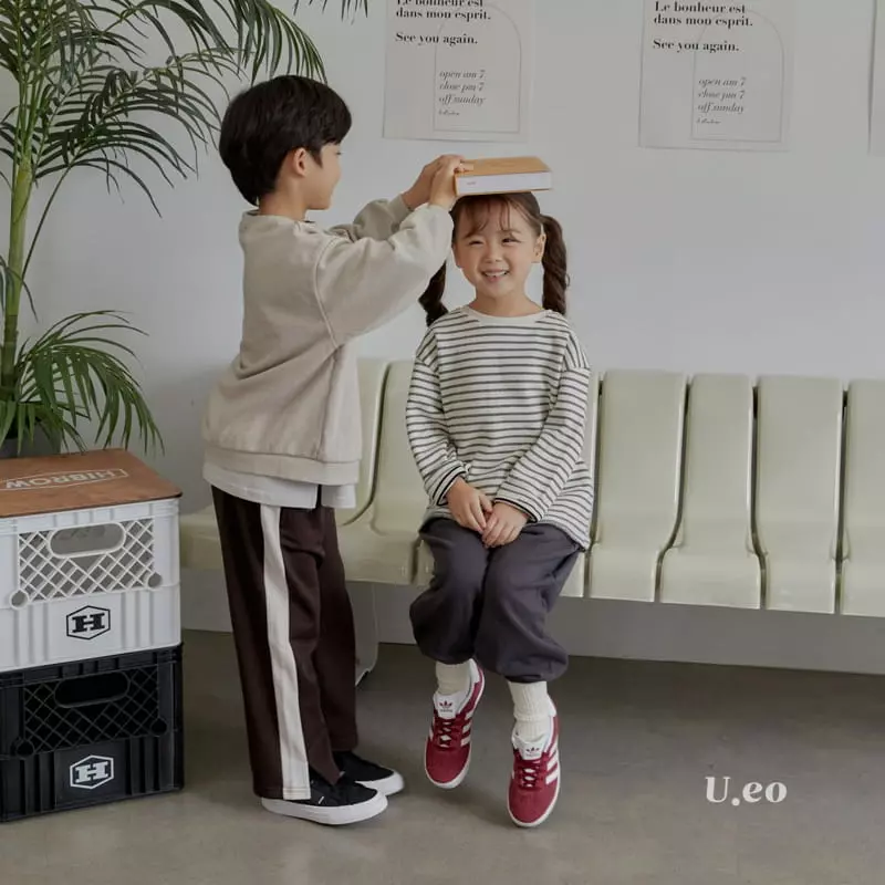 U Eo - Korean Children Fashion - #kidsstore - Line Track Pants - 8