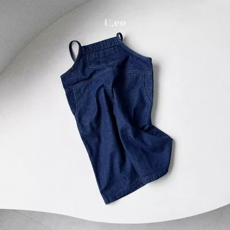 U Eo - Korean Children Fashion - #kidsstore - Denim Dungarees One-piece - 5