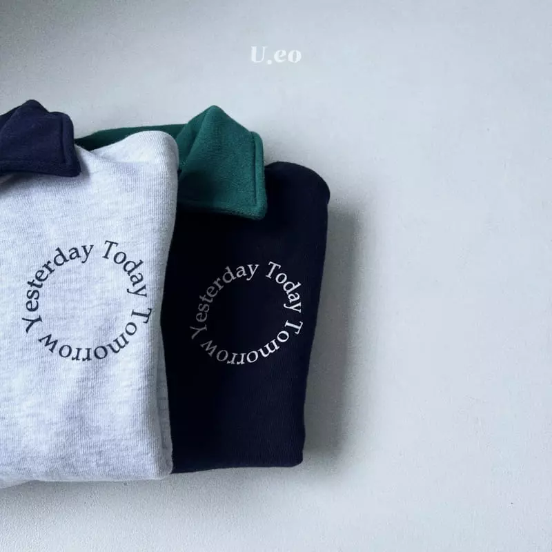 U Eo - Korean Children Fashion - #kidzfashiontrend - Collar Sweatshirt - 3