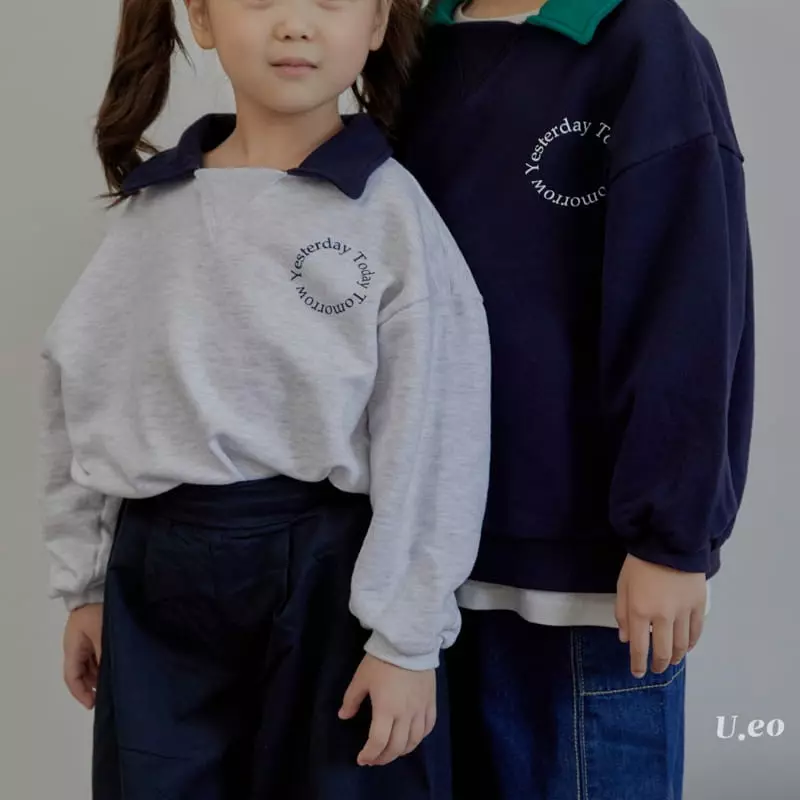 U Eo - Korean Children Fashion - #littlefashionista - Collar Sweatshirt - 5