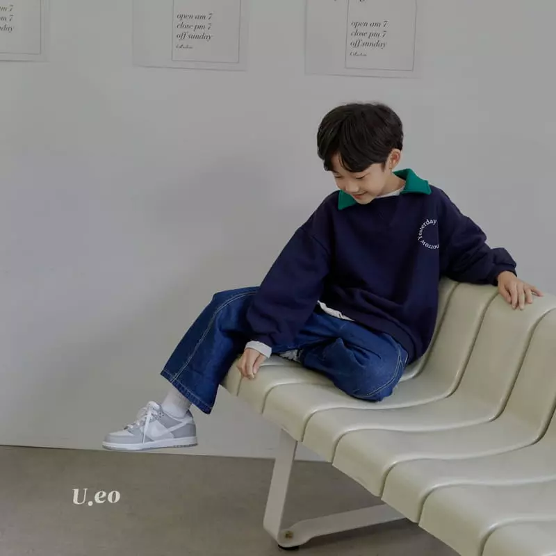U Eo - Korean Children Fashion - #magicofchildhood - Collar Sweatshirt - 6