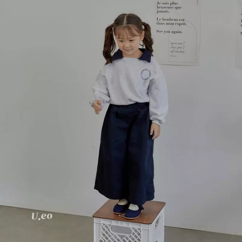 U Eo - Korean Children Fashion - #minifashionista - Collar Sweatshirt - 7