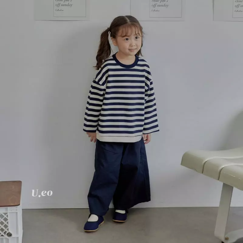 U Eo - Korean Children Fashion - #minifashionista - Agata Stripes Sweatshirt - 4