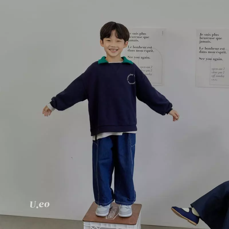 U Eo - Korean Children Fashion - #prettylittlegirls - Collar Sweatshirt - 8