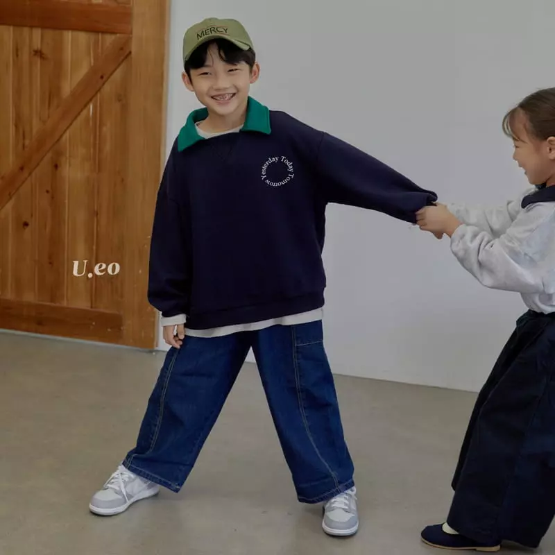 U Eo - Korean Children Fashion - #stylishchildhood - Wide Jeans - 8