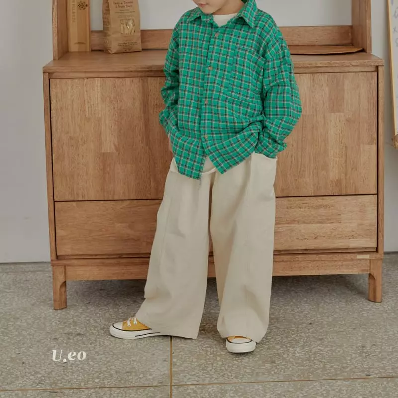 U Eo - Korean Children Fashion - #stylishchildhood - Check SHIrt - 10