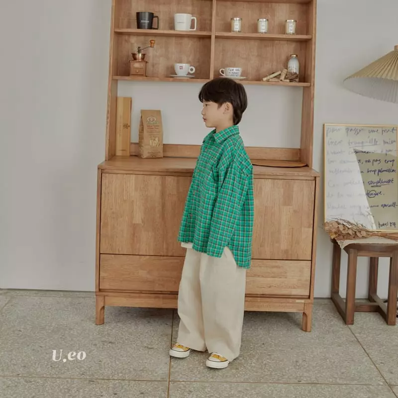 U Eo - Korean Children Fashion - #todddlerfashion - Check SHIrt - 8