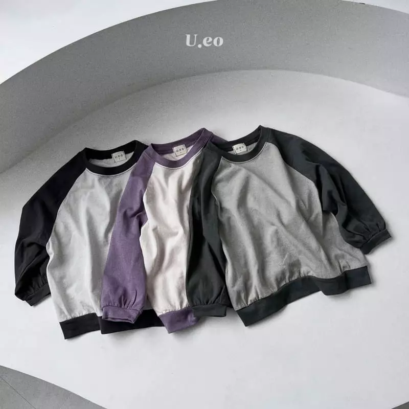U Eo - Korean Children Fashion - #toddlerclothing - Color Raglan Tee - 2