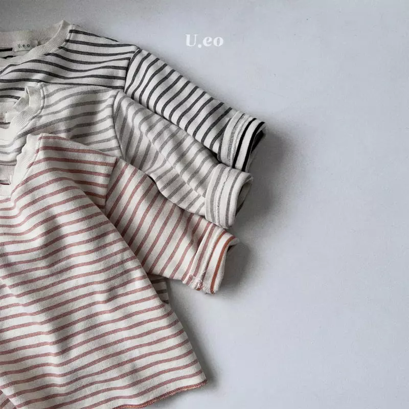 U Eo - Korean Children Fashion - #toddlerclothing - Rock Stripes Tee