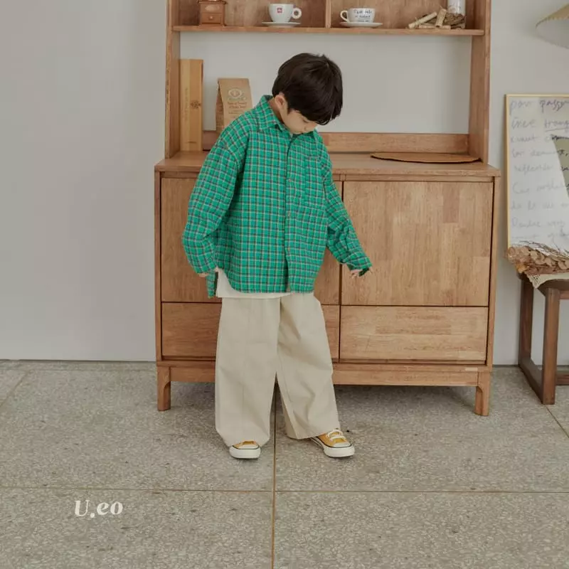 U Eo - Korean Children Fashion - #toddlerclothing - Check SHIrt - 9