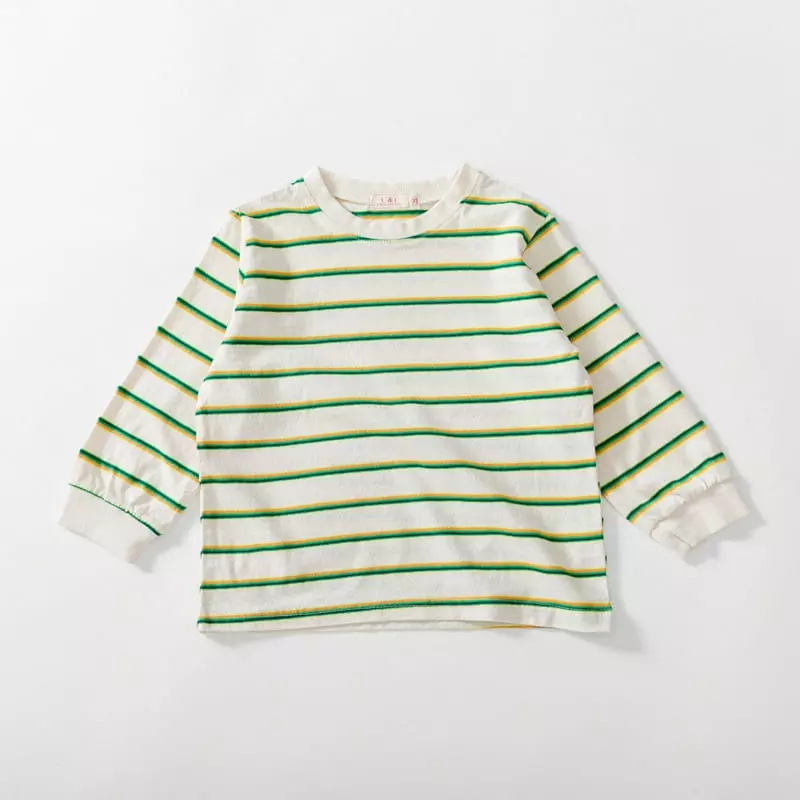 U & I - Korean Children Fashion - #Kfashion4kids - Av Unbal Stripes Tee
