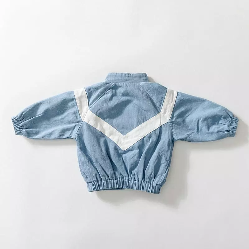 U & I - Korean Children Fashion - #kidzfashiontrend - V Dneim Baseball Jumper - 4