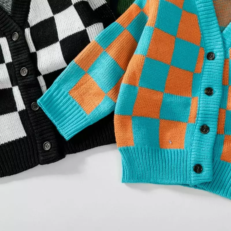 U & I - Korean Children Fashion - #Kfashion4kids - Check Cardigan - 8