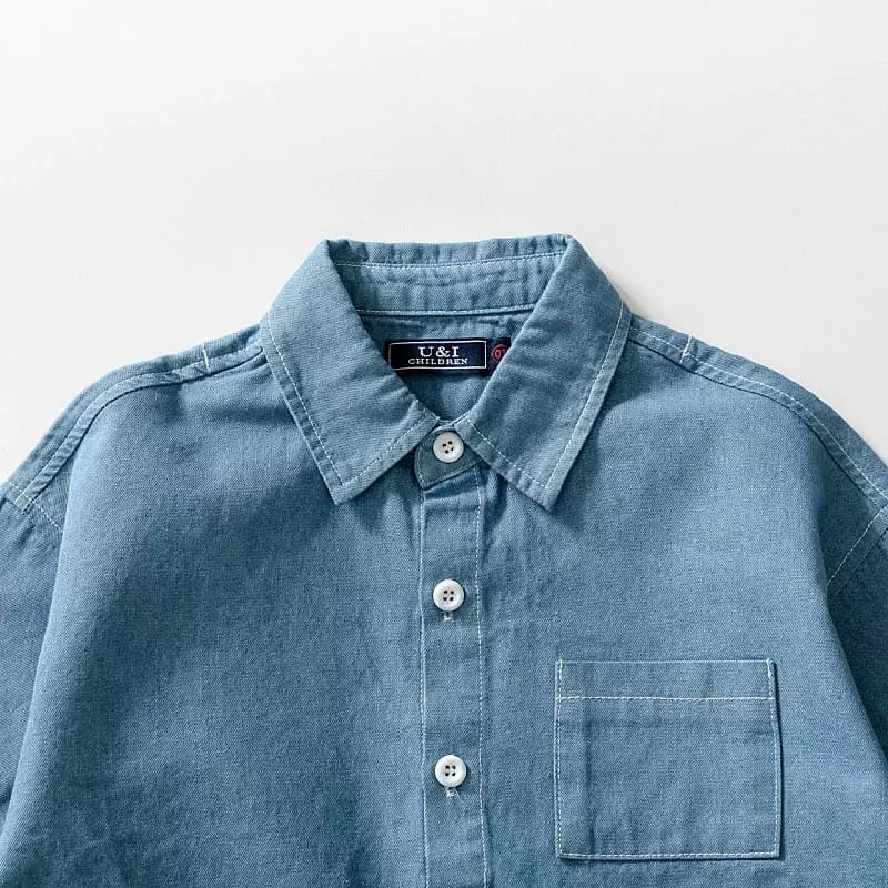 U & I - Korean Children Fashion - #childofig - Spring Denim Shirt - 9