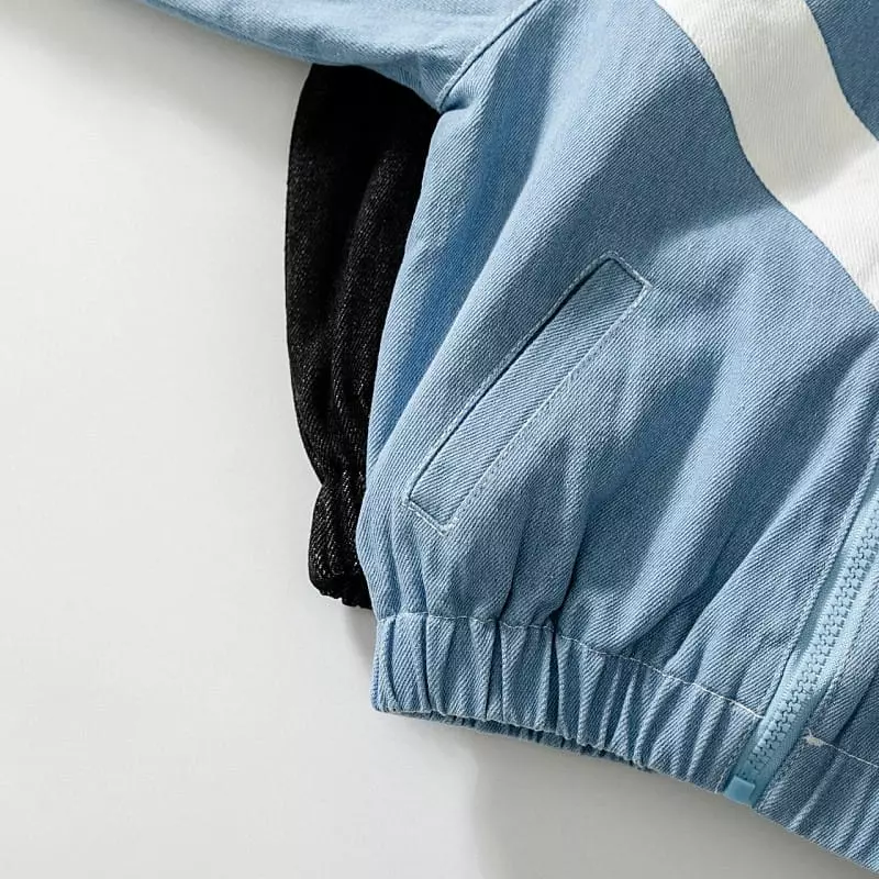 U & I - Korean Children Fashion - #childrensboutique - V Dneim Baseball Jumper - 11