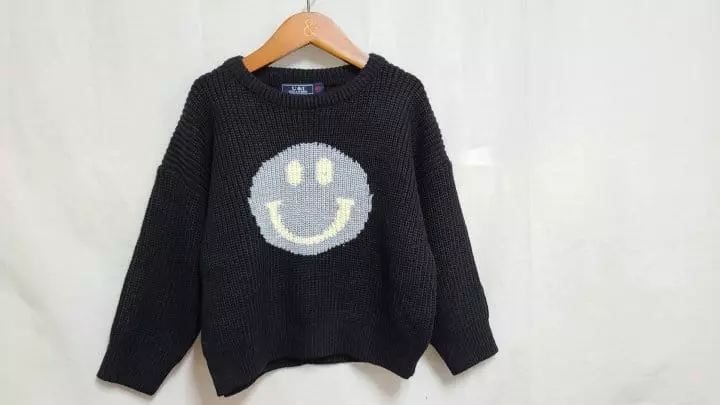 U & I - Korean Children Fashion - #designkidswear - Smiel Round Knit Tee