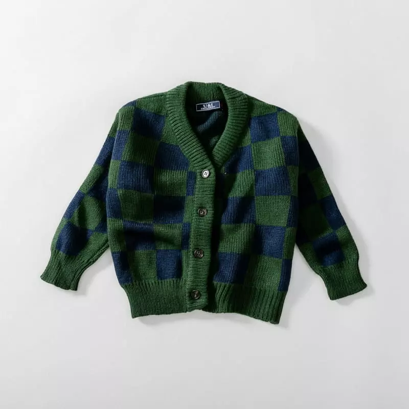 U & I - Korean Children Fashion - #designkidswear - Check Cardigan - 2