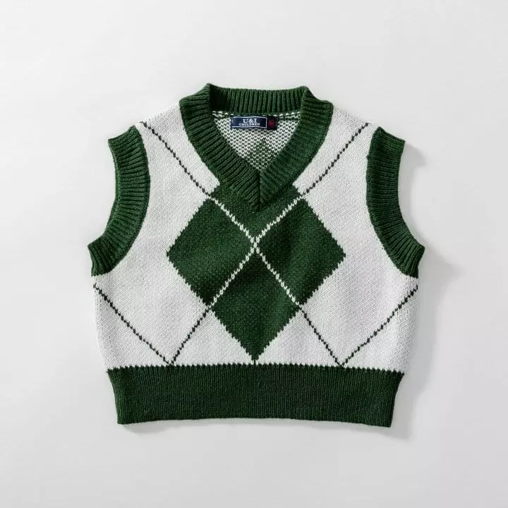 U & I - Korean Children Fashion - #discoveringself - Argyle Vest - 3