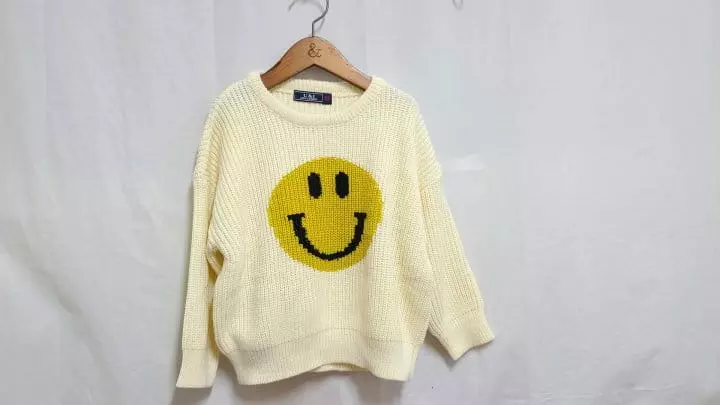 U & I - Korean Children Fashion - #fashionkids - Smiel Round Knit Tee - 3
